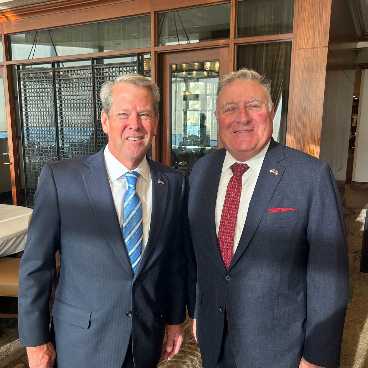 John King with Governor Brian Kemp